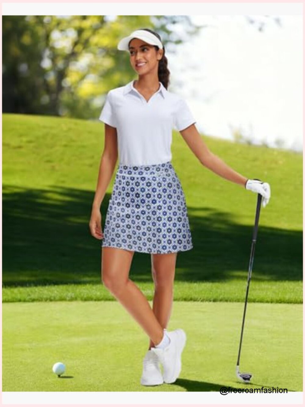 Women's Athletic Skort with Pockets 17" Inner Shorts Skirts - Picture 7 of 7